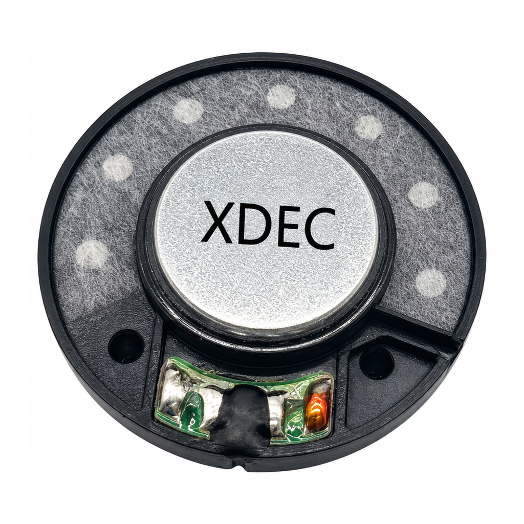Headphone Speaker Unit diameter 40mm (1.57"), height 12.7mm (0.50)", 32Ω 20mW/30mW - Back View (XDEC Headphone Speaker Driver)