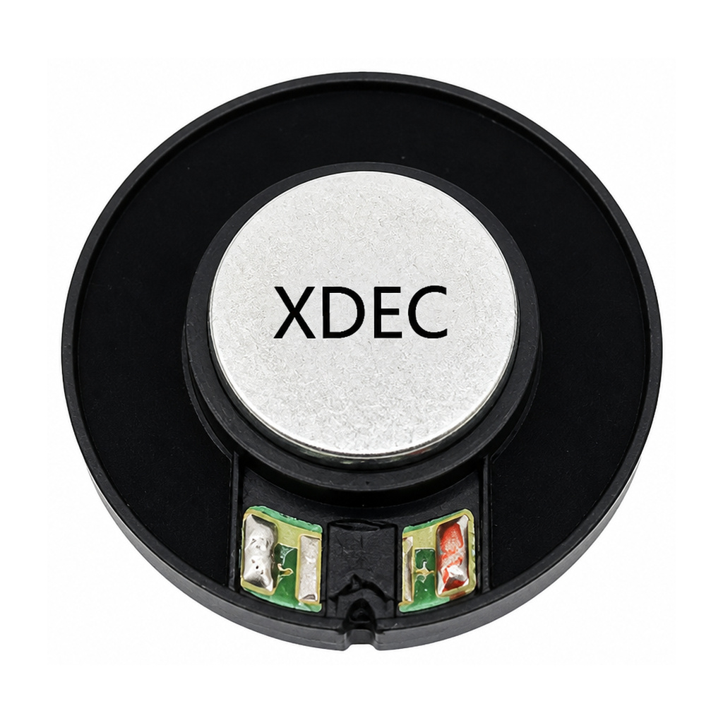 Headphone Speaker Driver diameter 40mm (1.57"), height 8.9mm (0.35)", 32Ω 40mW/50mW - Back View (XDEC Headphone Speaker Driver)