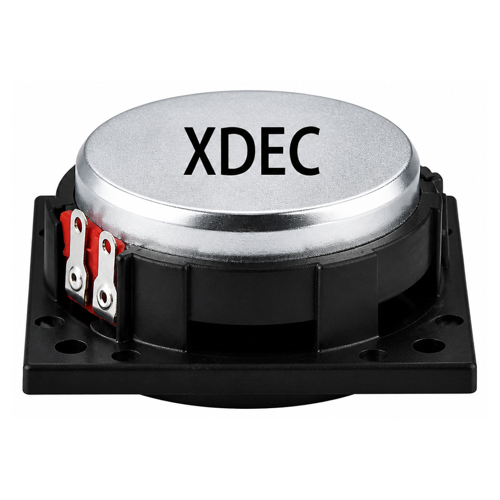 Multimedia Loudspeaker Driver 34x34x13.5mm (1.34"x1.34"x0.53"), 8Ω 2W/3W - Back View (XDEC Multimedia Speaker Driver)